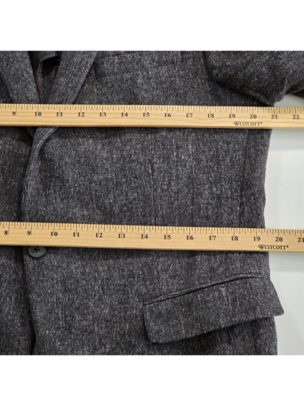 Bar III Slim Fit Blazer Men 42R Heathered Charcoal Gray Wool Textured Macys Edgy - Picture 6 of 16